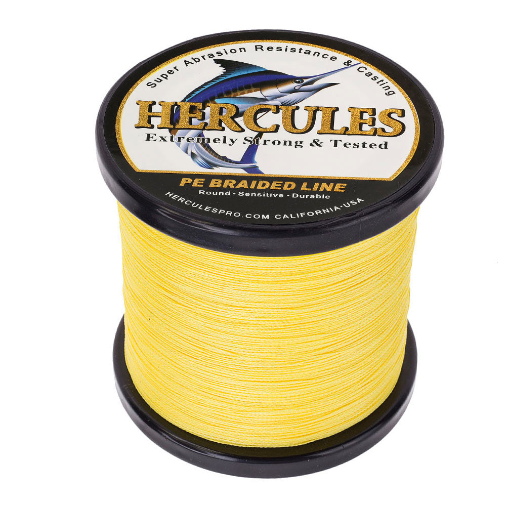 2000M 2187Yds Yellow 6lb-100lb HERCULES PE Braid Fishing Line 4 Strands HERCULES