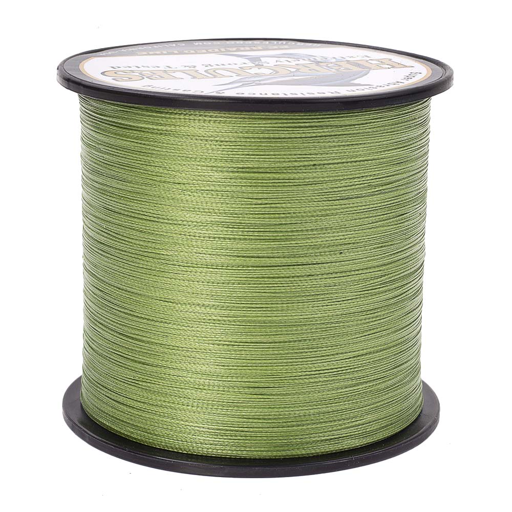 1500M 1640Yds Army Green 6lb-100lb HERCULES PE Braided Fishing Line 4 Strands HERCULES