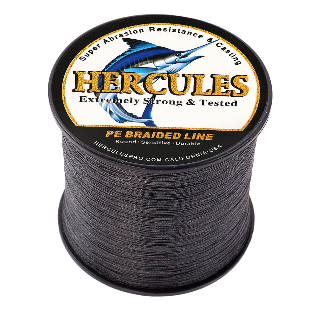 1000M 1094Yds Black 6lb-100lb HERCULES PE Braid Fishing Line 4 Strands HERCULES