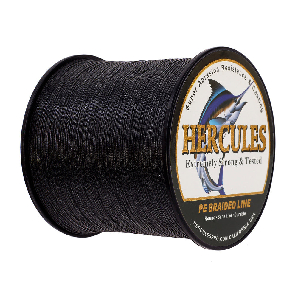 2000M 2187Yds Black 6lb-100lb HERCULES PE Braid Fishing Line 4 Strands HERCULES