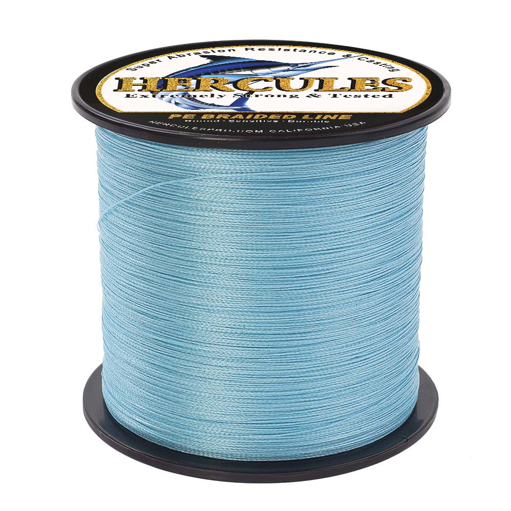 1500M 1640Yds Blue 6lb-100lb HERCULES PE Braid Fishing Line 4 Strands HERCULES