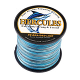 1000M 1094Yds Camo Blue 6LB-100LB HERCULES PE Braid Fishing Line 4 Strands HERCULES