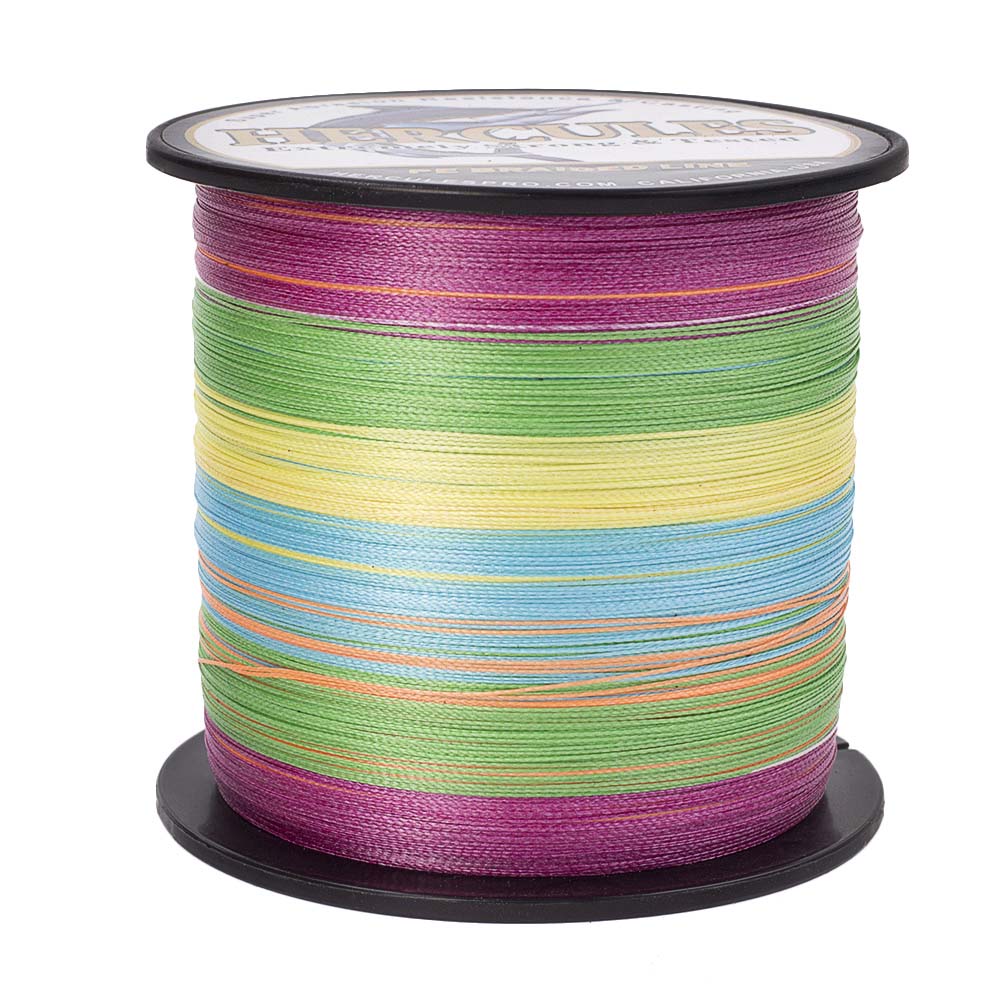 1500M 1640Yds Multicolor 6lb-100lb HERCULES PE Braid Fishing Line 4 Strands HERCULES