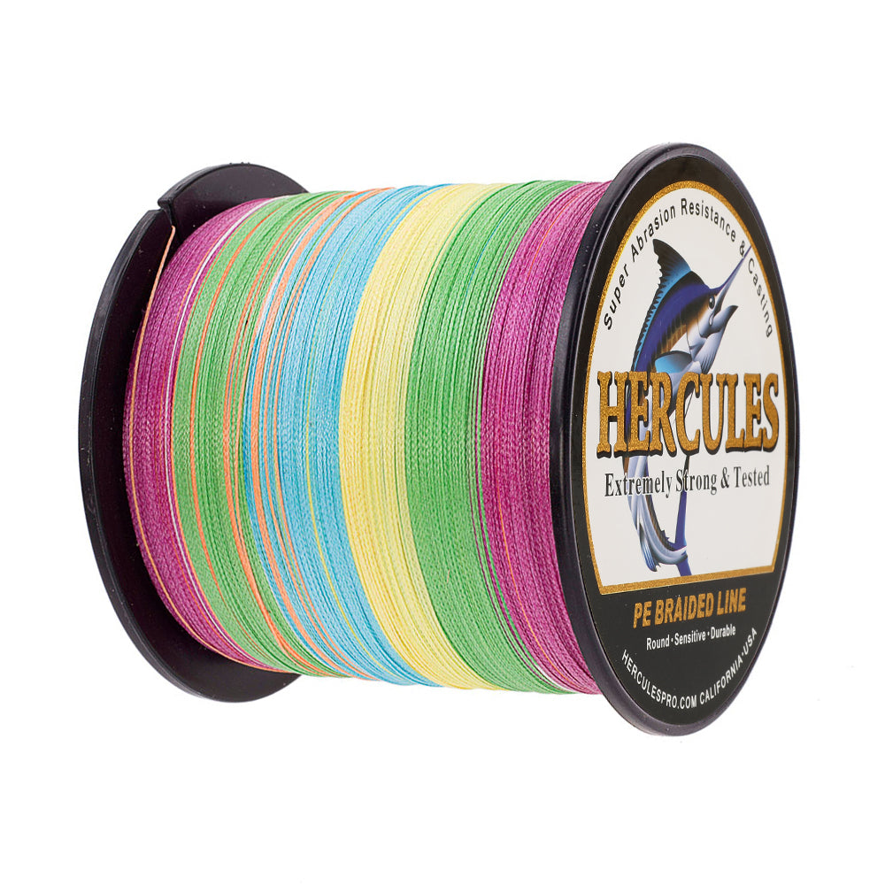 2000M 2187Yds Multicolor 6lb-100lb HERCULES PE Braided Fishing Line 4 Strands HERCULES