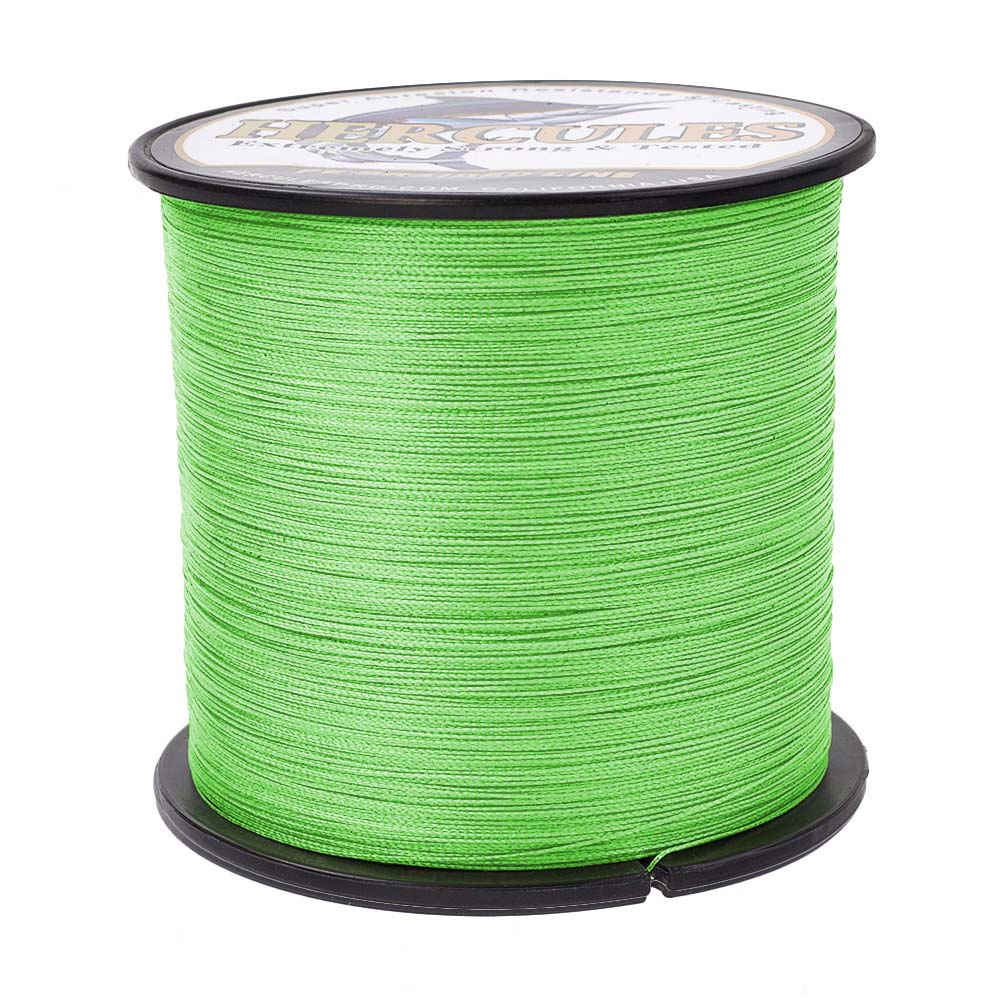 1500M 1640Yds Fluorescent Green 6lb-100lb HERCULES PE Braid Fishing Line 4 Strands HERCULES