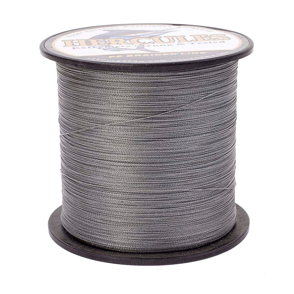 1500M 1640Yds Grey 6lb-100lb HERCULES PE Braid Fishing Line 4 Strands HERCULES