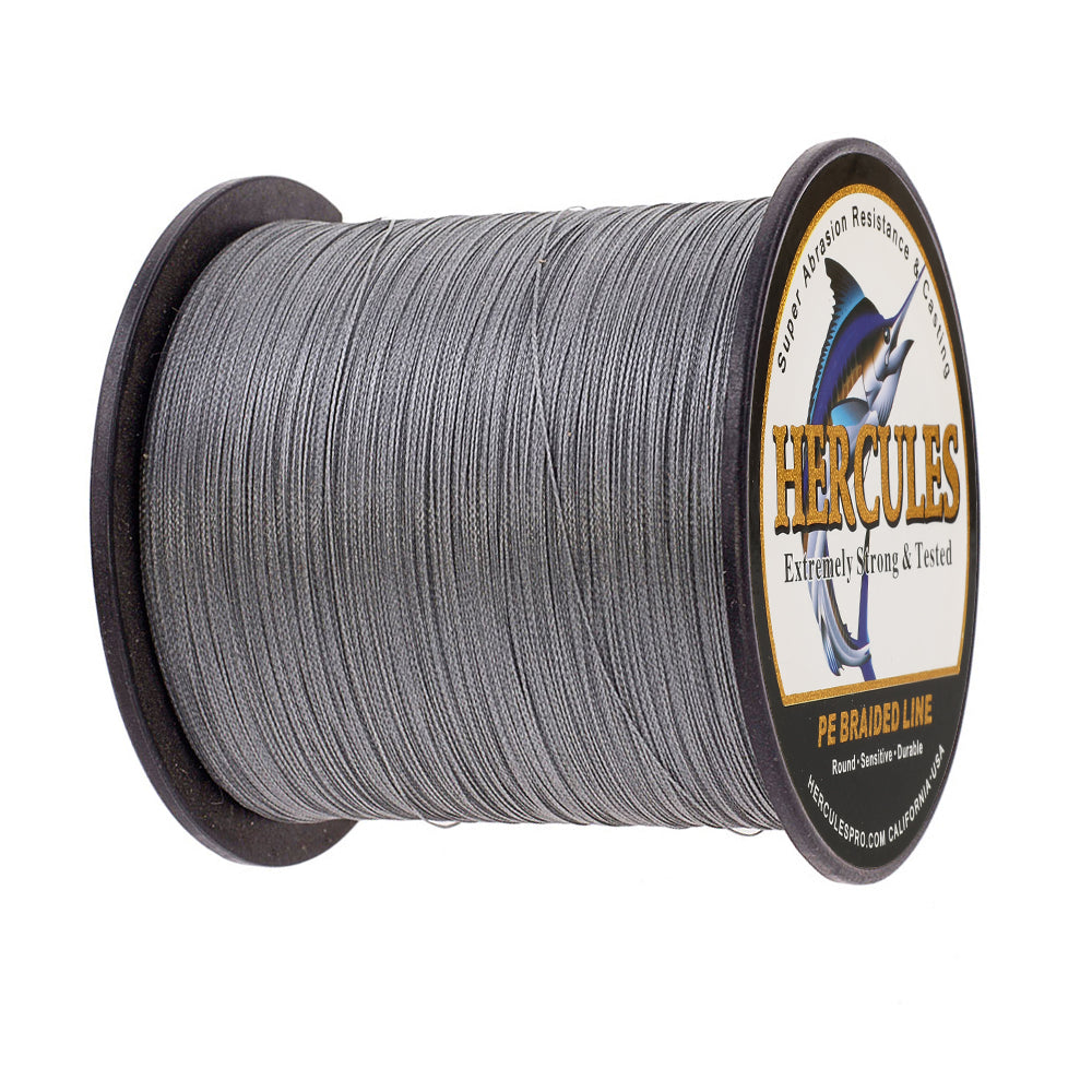 2000M 2187Yds Grey 6lb-100lb HERCULES PE Braided Fishing Line 4 Strands HERCULES