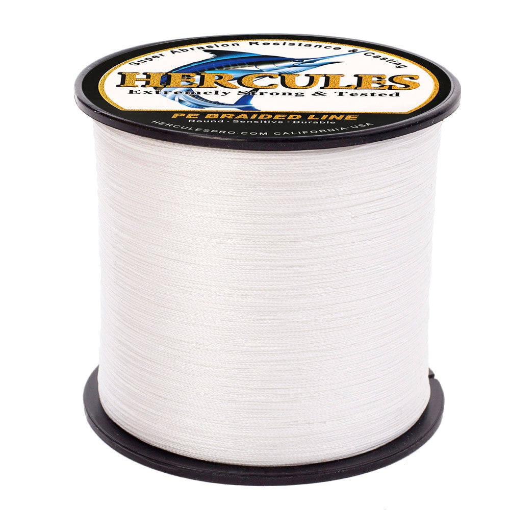 1500M 1640Yds White 6lb-100lb HERCULES PE Braid Fishing Line 4 Strands HERCULES