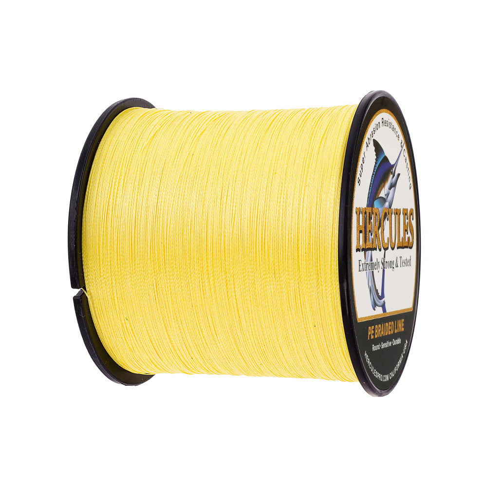 2000M 2187Yds Yellow 6lb-100lb HERCULES PE Braid Fishing Line 4 Strands HERCULES