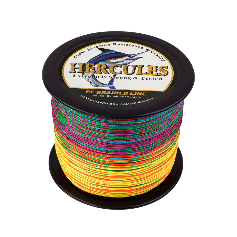 2000M 2187Yds Multicolor 6lb-100lb HERCULES PE Braided Fishing Line 4 Strands HERCULES