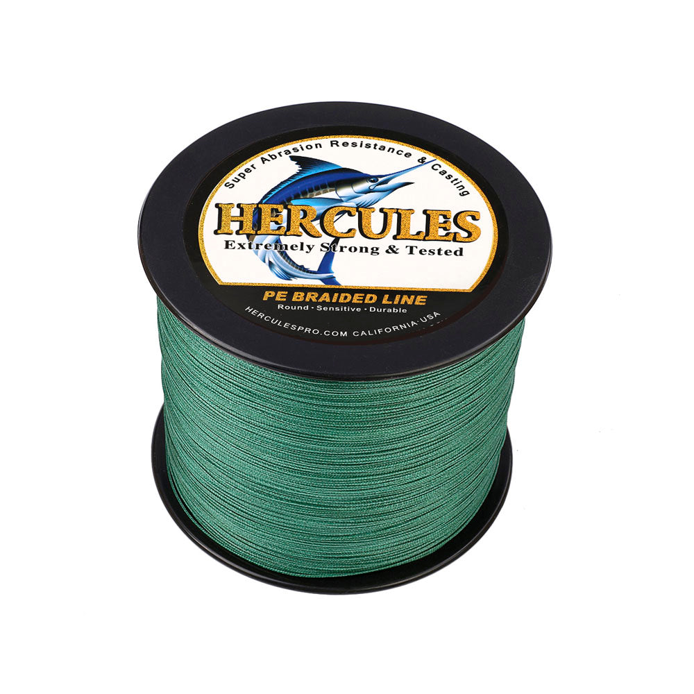 1000M 1094Yds Green 10lb-300lb HERCULES PE Braided Fishing Line 8 Strands HERCULES