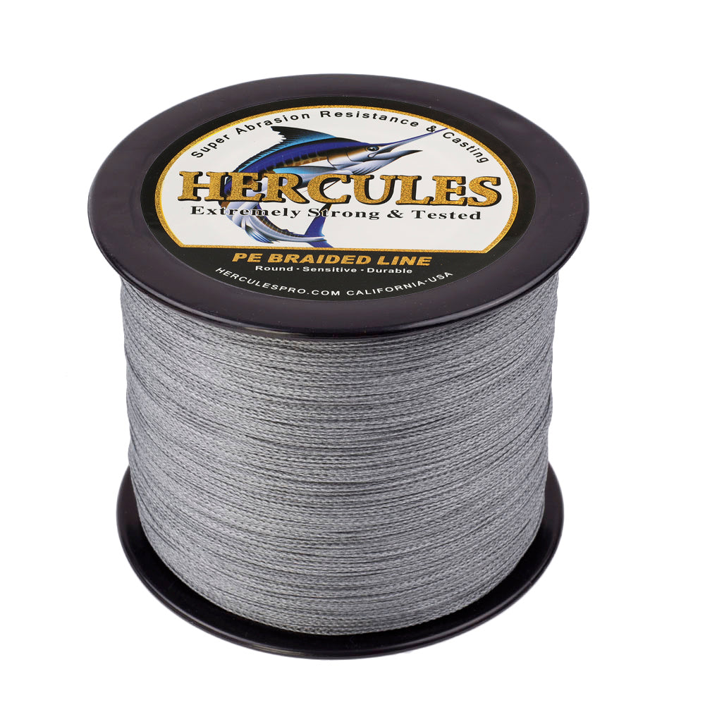 2000M 2187Yds Grey 6lb-100lb HERCULES PE Braided Fishing Line 4 Strands HERCULES