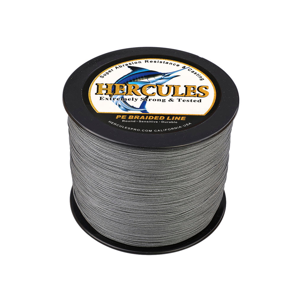 1000M 1094Yds Grey 10lb-300lb HERCULES PE braid Fishing Line 8 Strands HERCULES