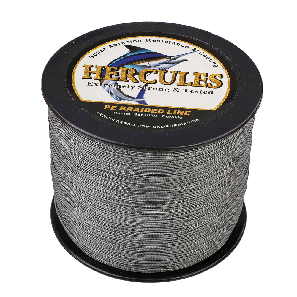 2000M 2187Yds Grey 10lb-200lb HERCULES PE braid Fishing Line 8 Strands HERCULES