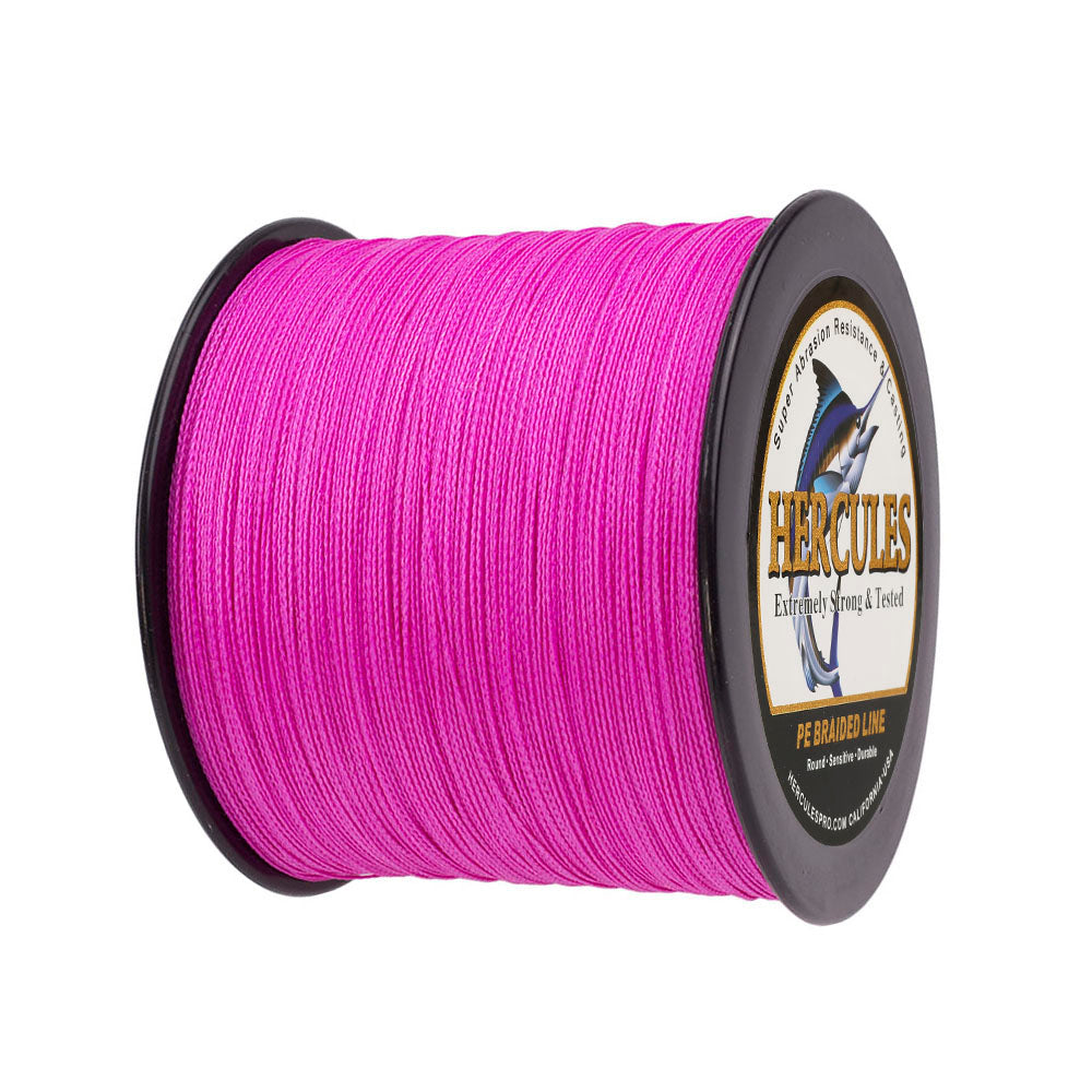 2000M 2187Yds Pink 6lb-100lb HERCULES PE Braided Fishing Line 4 Strands HERCULES