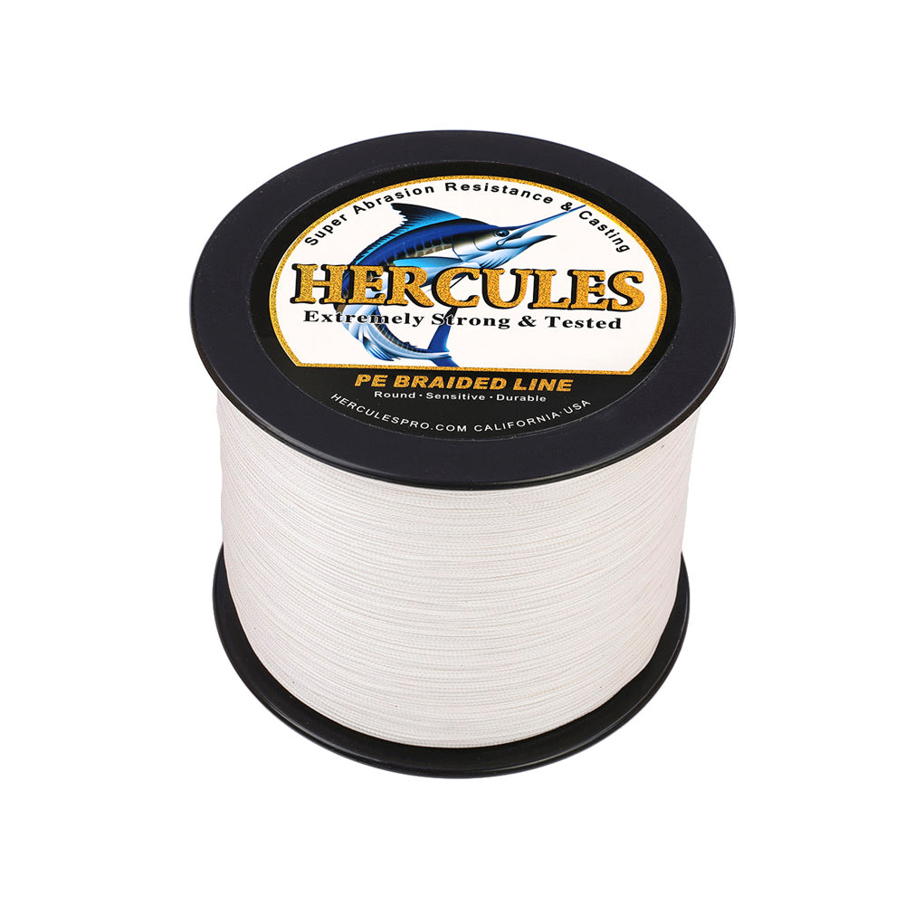 1000M 1094Yds White 10lb-300lb HERCULES PE braid Fishing Line 8 Strands HERCULES