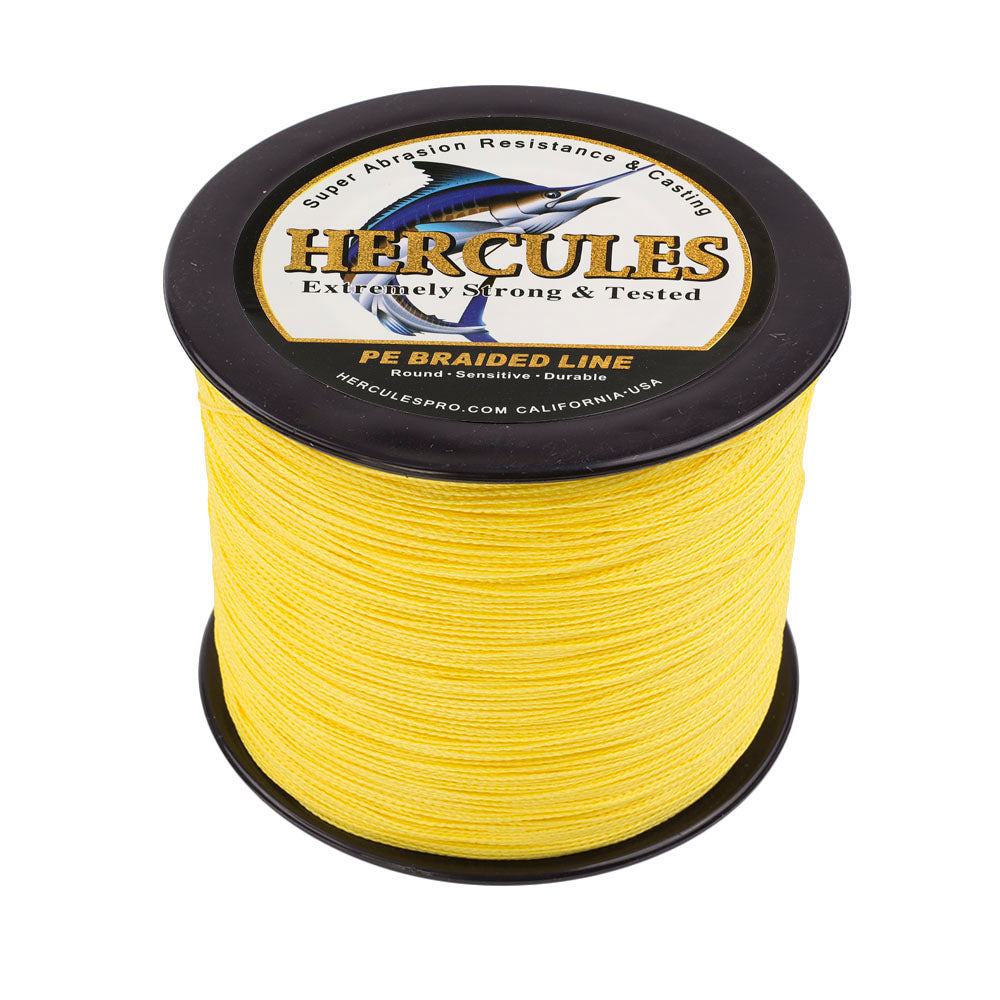 2000M 2187Yds Yellow 6lb-100lb HERCULES PE Braid Fishing Line 4 Strands HERCULES