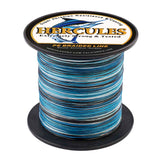 HERCULES 8 Strands 100M 109Yds Blue Camo 10lbs-300lbs PE Dyneema Braided Fishing Line Blue Camo Braid Line HERCULES
