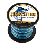 HERCULES 8 Strands 100M 109Yds Blue Camo 10lbs-300lbs PE Dyneema Braided Fishing Line Blue Camo Braid Line HERCULES