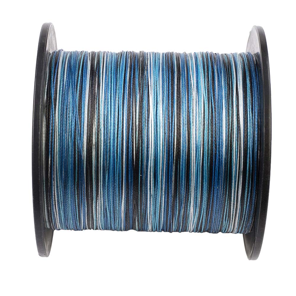 HERCULES 8 Strands 100M 109Yds Blue Camo 10lbs-300lbs PE Dyneema Braided Fishing Line Blue Camo Braid Line HERCULES