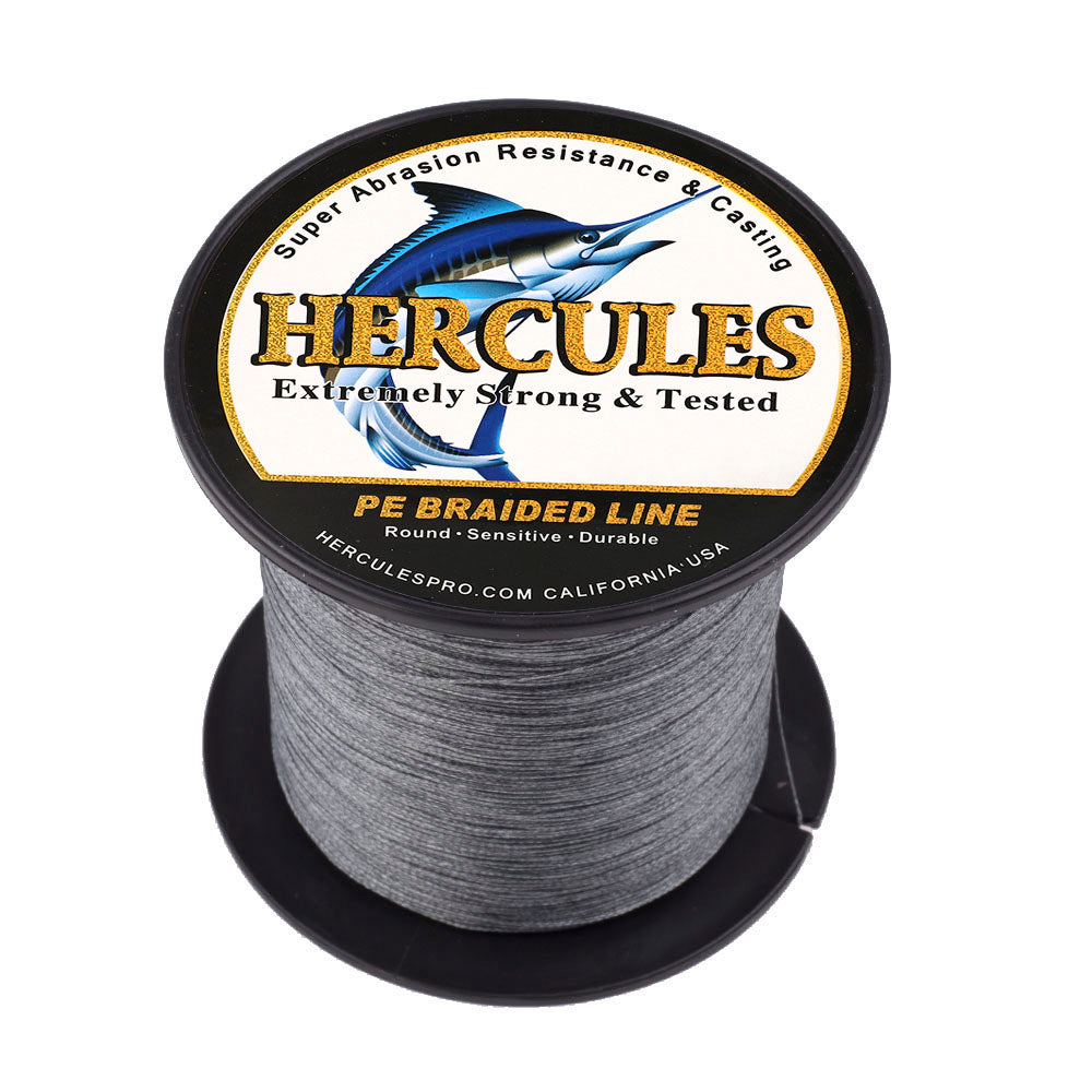 100M 109Yds Grey 10lb-300lb HERCULES PE Braided Fishing Line 8 Strands HERCULES