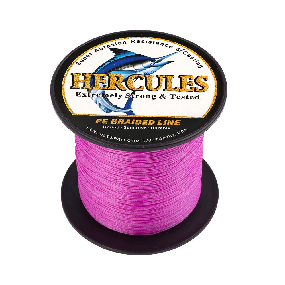 100M 109Yds Pink 10lb-300lb HERCULES PE Braided Fishing Line 8 Strands HERCULES