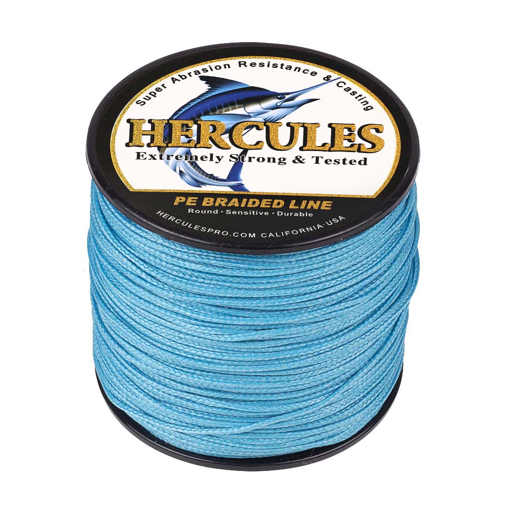 100M 109Yds Blue 10lb-300lb HERCULES PE Braided Fishing Line 8 Strands HERCULES