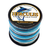 HERCULES 8 Strands 100M 109Yds Blue Camo 10lbs-300lbs PE Dyneema Braided Fishing Line Blue Camo Braid Line HERCULES