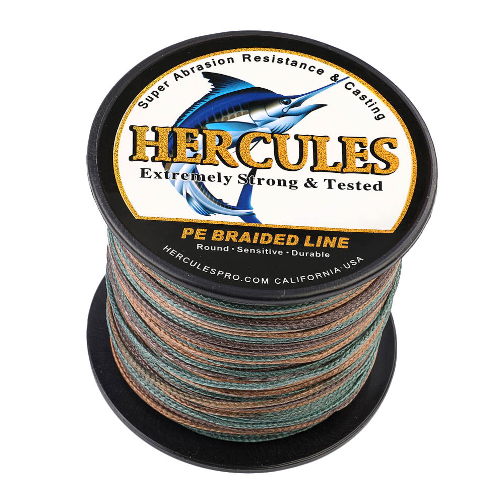 100M 109Yds Camouflage 10lb-300lb HERCULES PE braid Fishing Line 8 Strands HERCULES