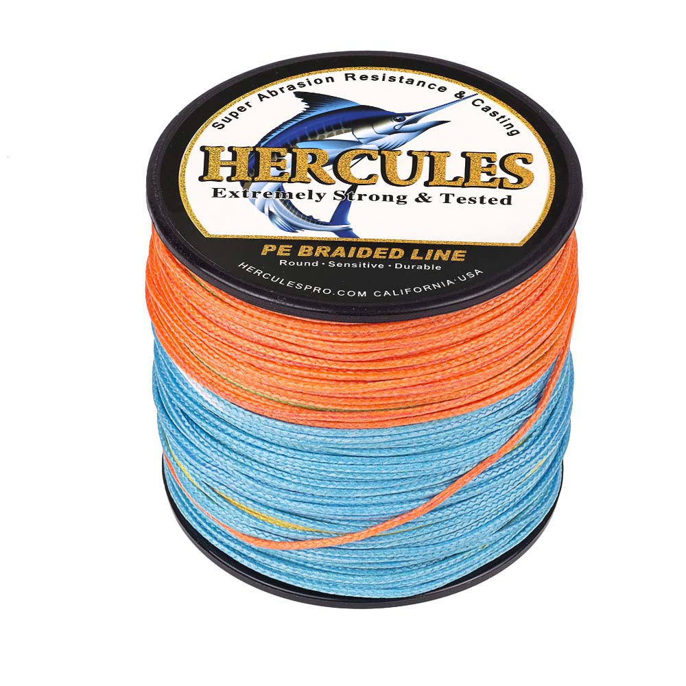 100M 109Yds Multicolor 10lb-300lb HERCULES PE Braided Fishing Line 8 Strands HERCULES