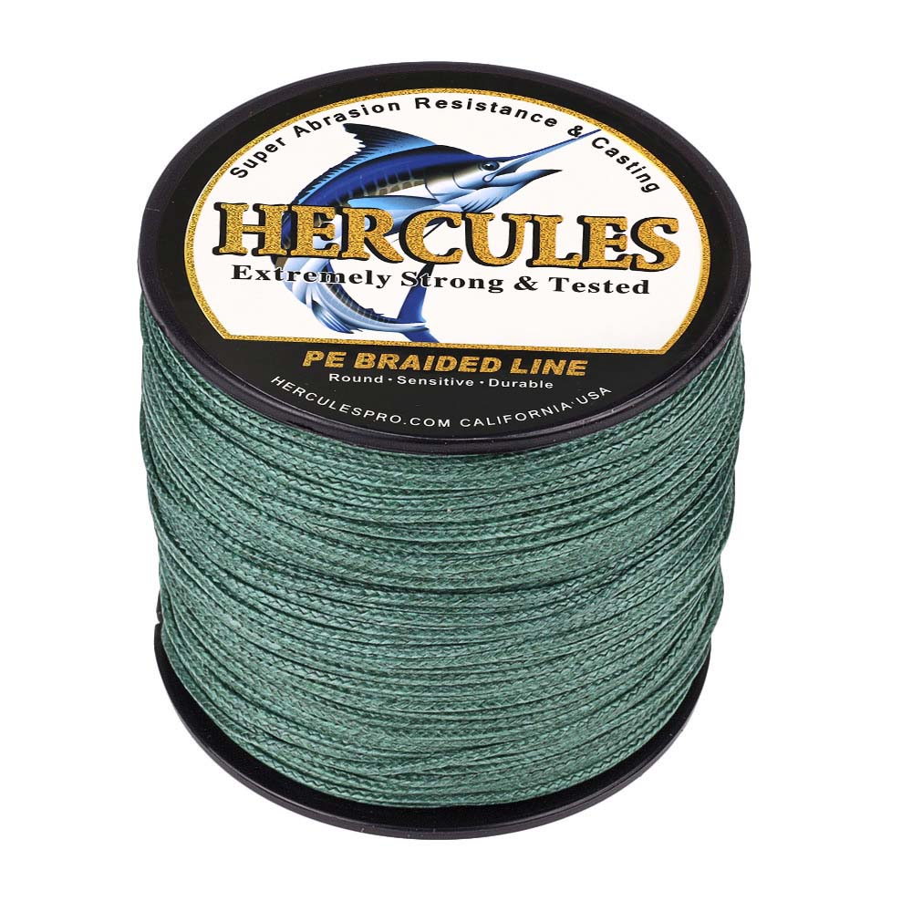 100M 109Yds Green 10lb-300lb HERCULES PE braid Fishing Line 8 Strands HERCULES