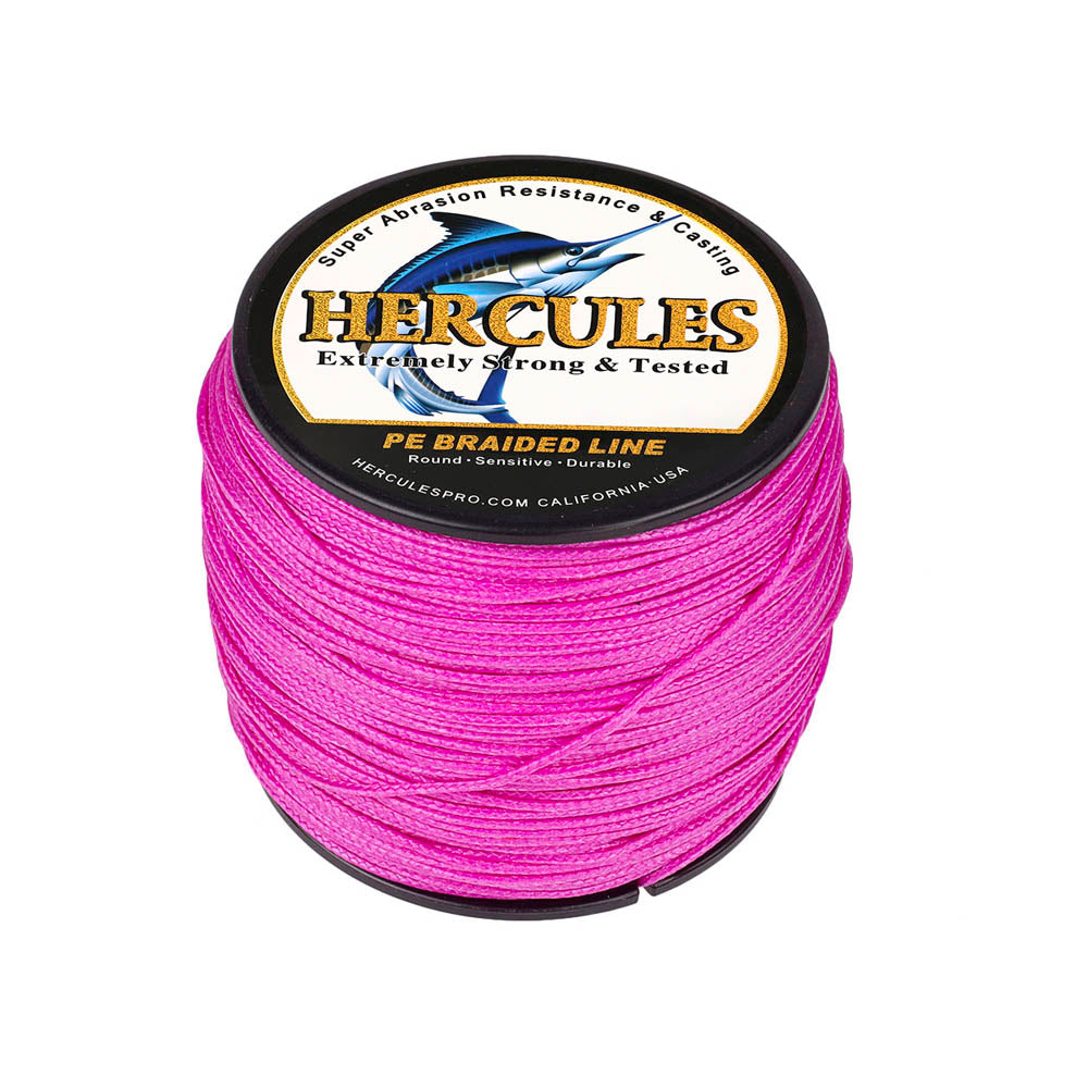 100M 109Yds Pink 10lb-300lb HERCULES PE Braided Fishing Line 8 Strands HERCULES