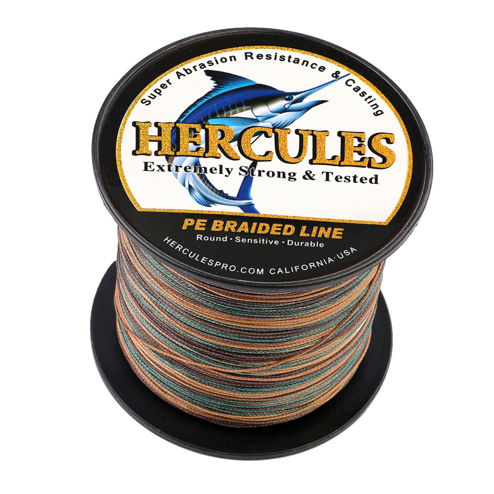 100M 109Yds Camouflage 10lb-300lb HERCULES PE braid Fishing Line 8 Strands HERCULES