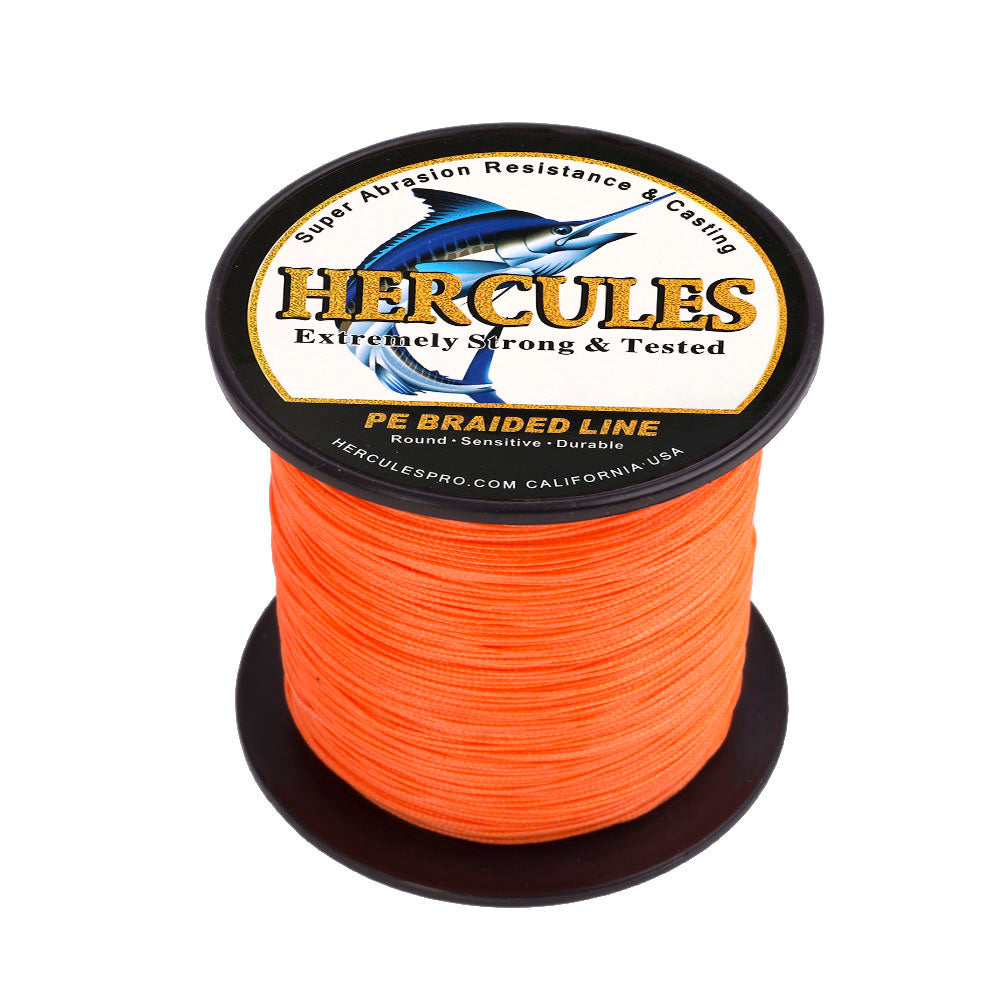 100M 109Yds Orange 10lb-300lb HERCULES PE braid Fishing Line 8 Strands HERCULES