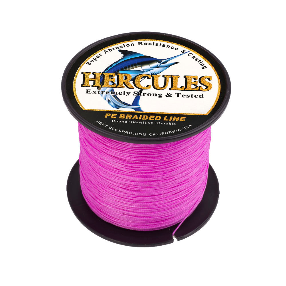 100M 109Yds Pink 10lb-300lb HERCULES PE Braided Fishing Line 8 Strands HERCULES