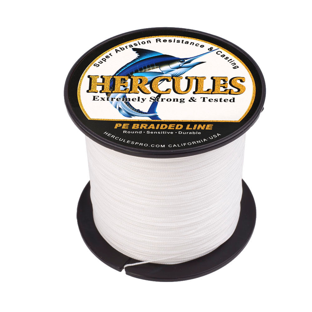 100M 109Yds White 10lb-300lb HERCULES PE Braided Fishing Line 8 Strands HERCULES
