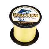 100M 109Yds Yellow 6lb-100lb HERCULES PE Braided Fishing Line 4 Strands HERCULES