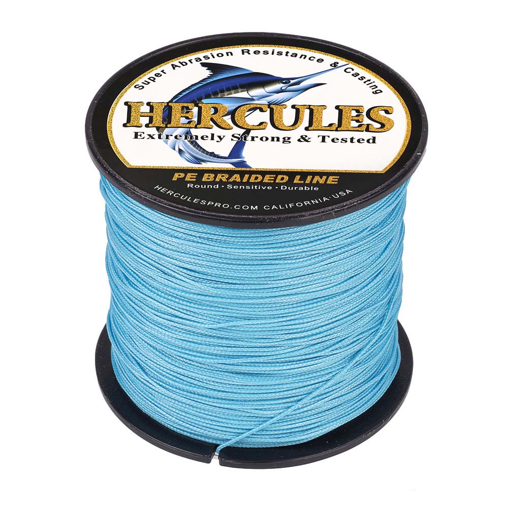 100M 109Yds Blue 10lb-300lb HERCULES PE Braided Fishing Line 8 Strands HERCULES