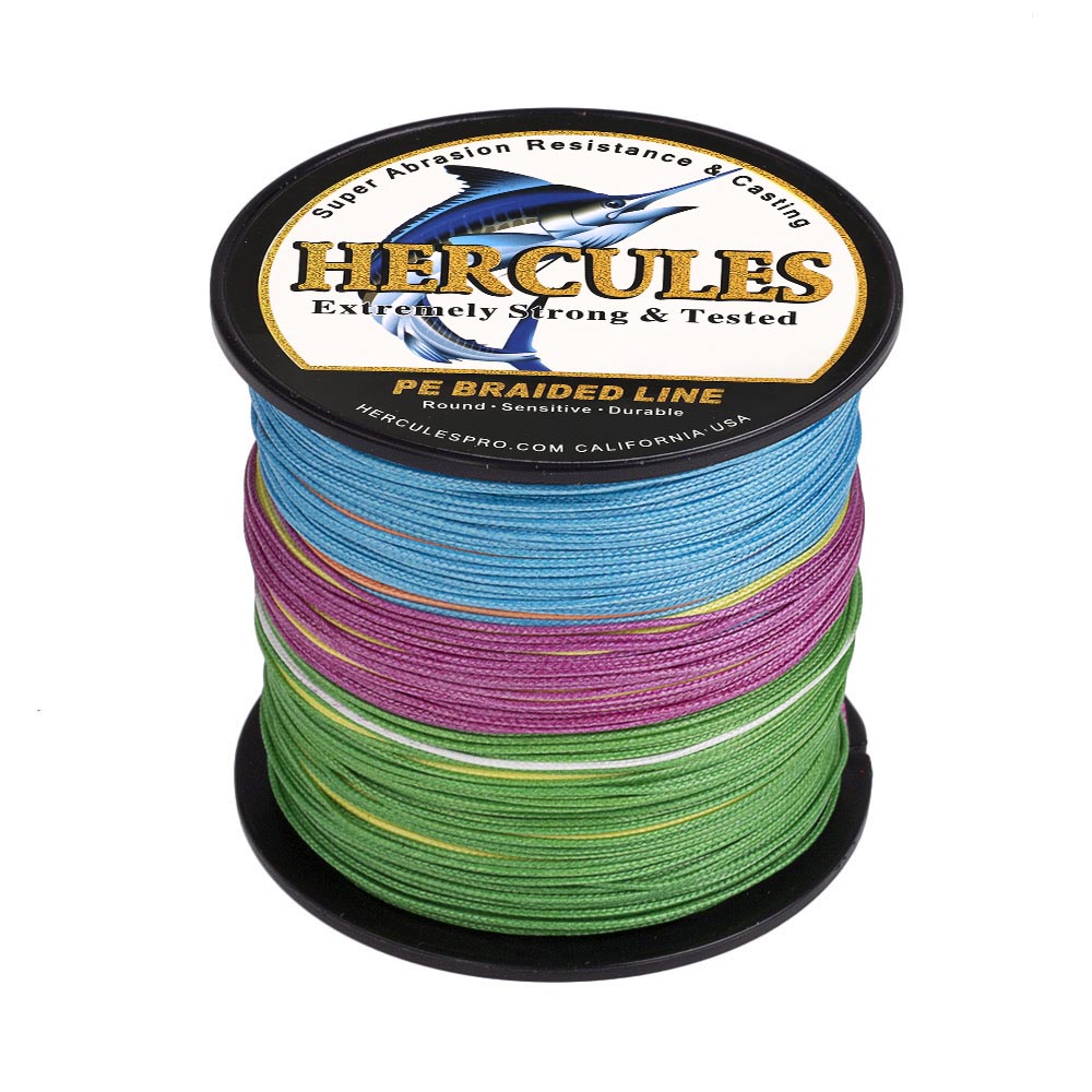 100M 109Yds Multicolor 10lb-300lb HERCULES PE Braided Fishing Line 8 Strands HERCULES