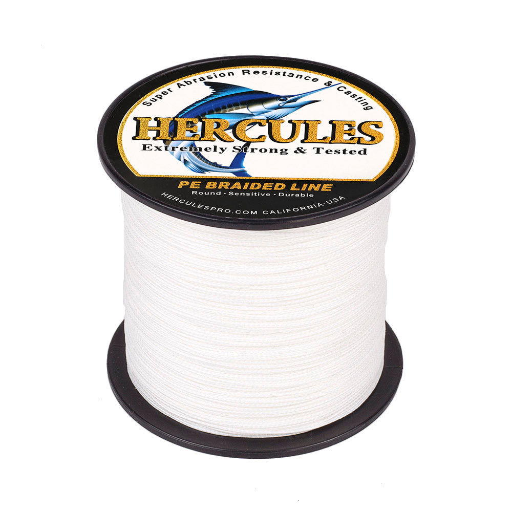 100M 109Yds White 10lb-300lb HERCULES PE Braided Fishing Line 8 Strands HERCULES