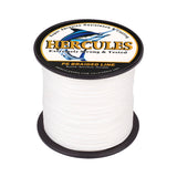 100M 109Yds White 10lb-300lb HERCULES PE Braided Fishing Line 8 Strands HERCULES
