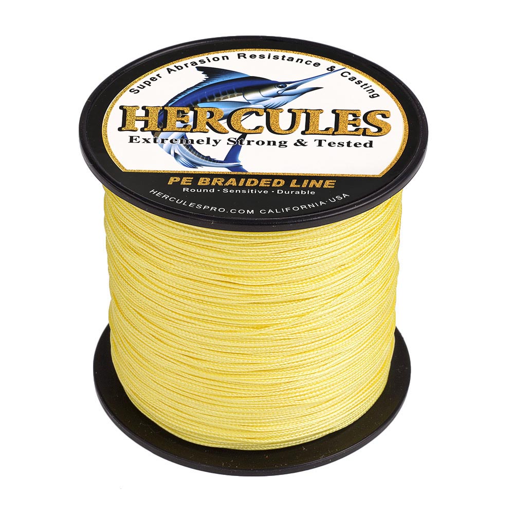 100M 109Yds Yellow 10lb-300lb HERCULES PE braid Fishing Line 8 Strands HERCULES