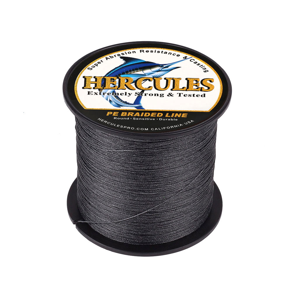 300M 328Yds Black 10lb-300lb HERCULES PE Braided Fishing Line 8 Strands HERCULES