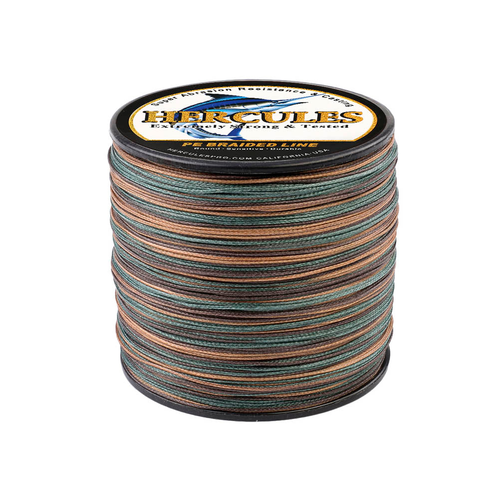 300M 328Yds Camouflage 10lb-300lb HERCULES PE Braided Fishing Line 8 Strands HERCULES