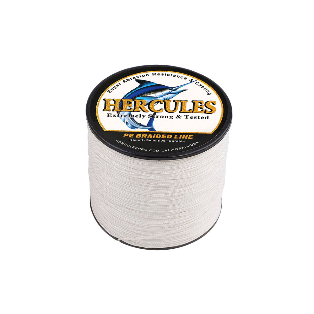 300M 328Yds White 10lb-300lb HERCULES PE braid Fishing Line 8 Strands HERCULES