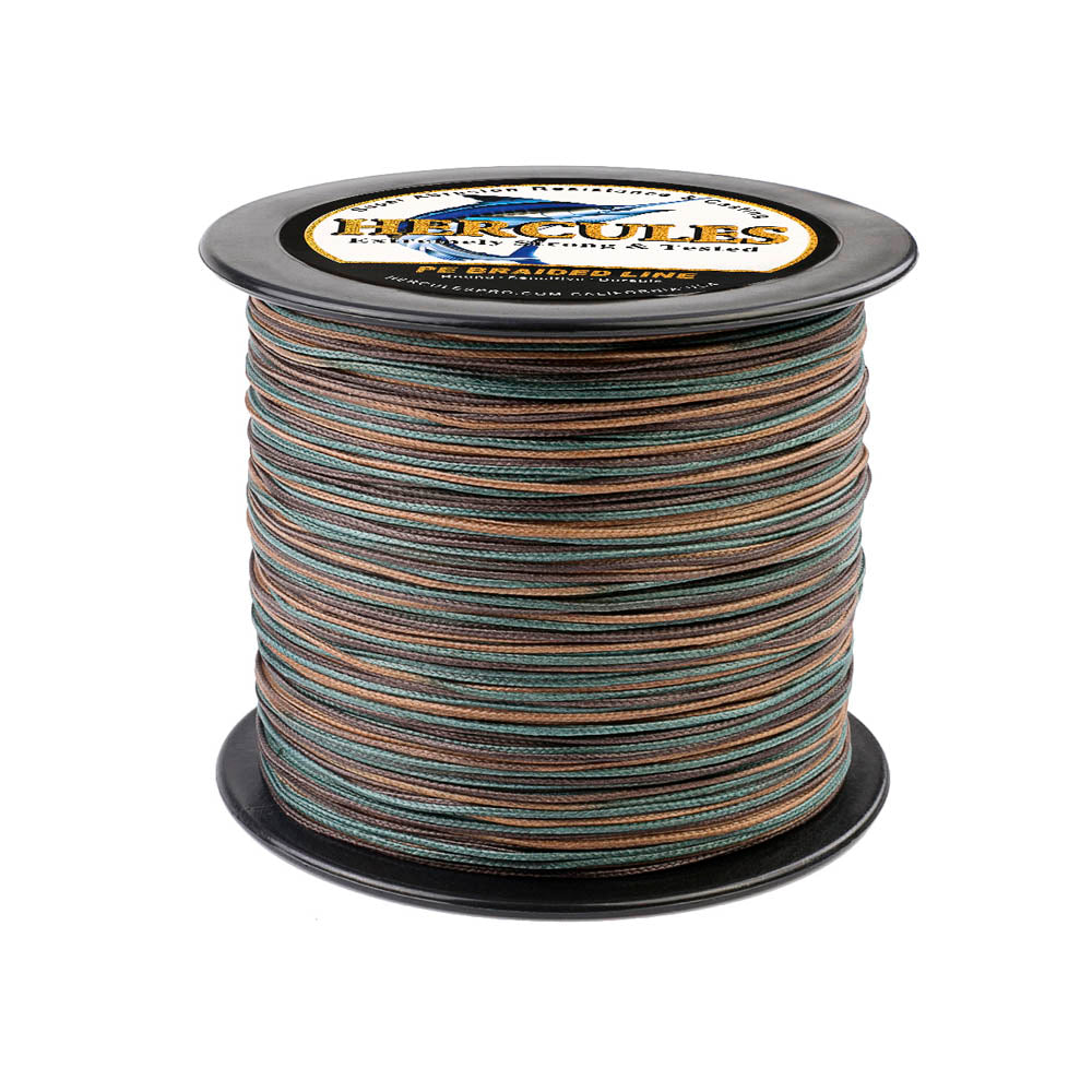 300M 328Yds Camouflage 10lb-300lb HERCULES PE Braided Fishing Line 8 Strands HERCULES