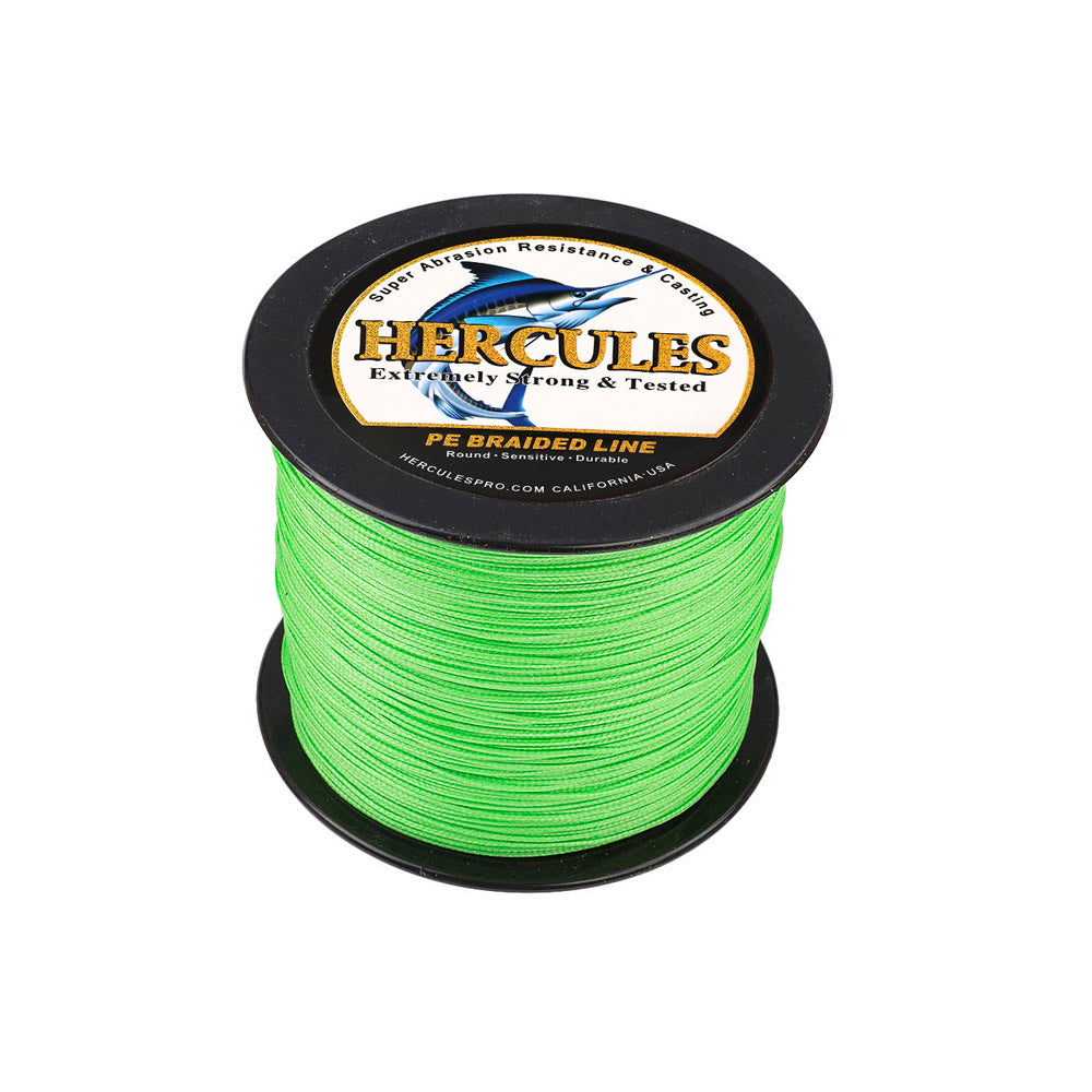 300M 328Yds Fluorescent Green 10lb-300lb HERCULES PE braid Fishing Line 8 Strands HERCULES