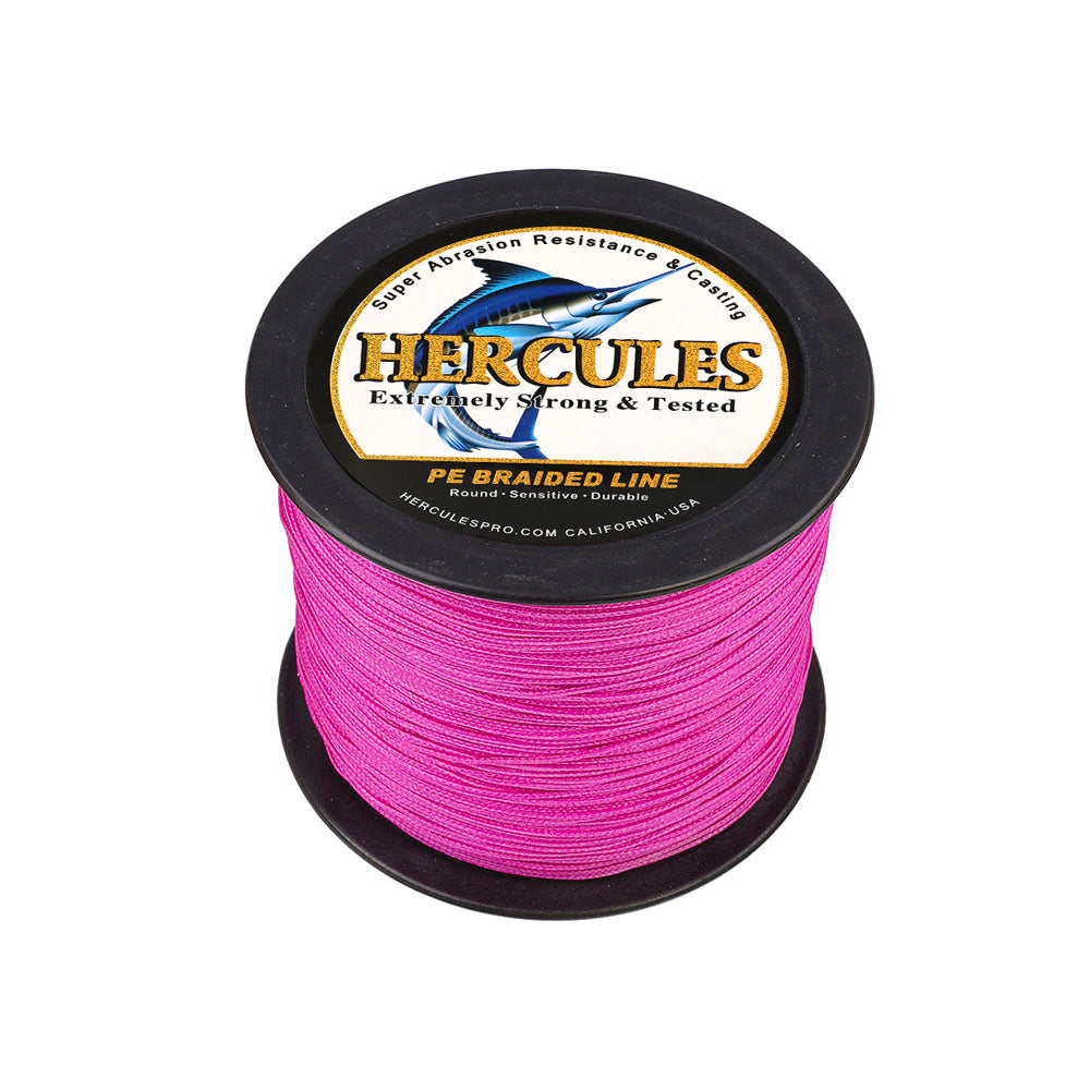 300M 328Yds Pink 10lb-300lb HERCULES PE braid Fishing Line 8 Strands HERCULES