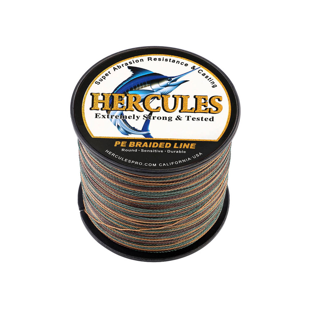 300M 328Yds Camouflage 6lb-100lb HERCULES 4 Strands PE Braid Fishing Line HERCULES