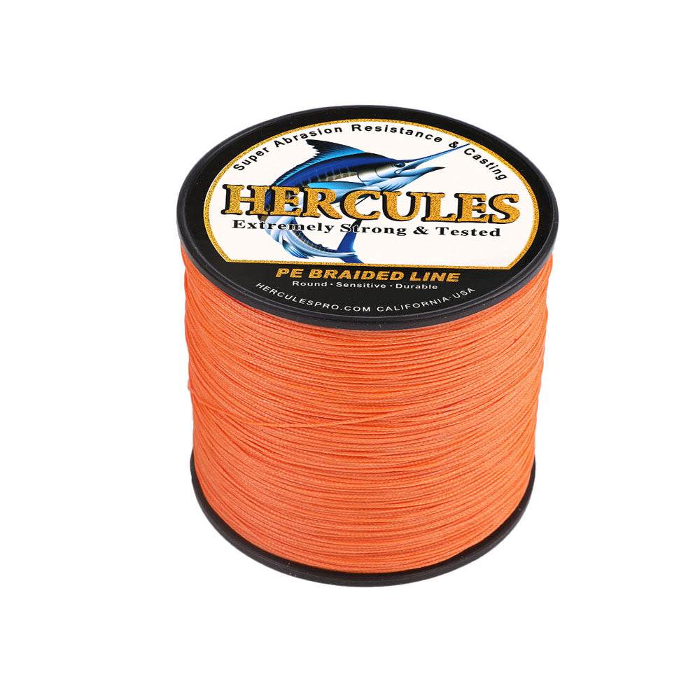 300M 328Yds Orange 10lb-300lb HERCULES PE Braided Fishing Line 8 Strands HERCULES